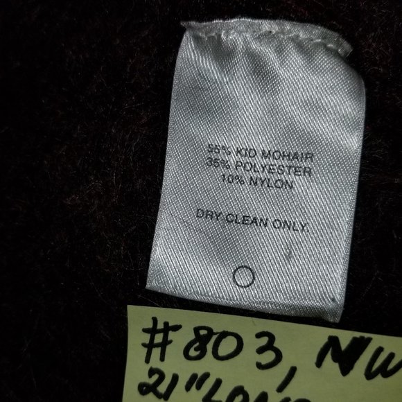 NWOT Classiques Entier Brown V-Neck S #Mohair Wool Crew Neck Sweaters #Hot Fall - Picture 5 of 16